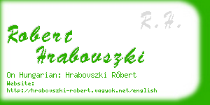 robert hrabovszki business card